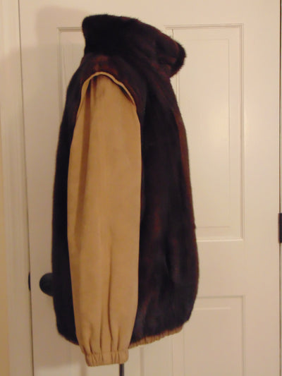 Reversible Mink Bomber Jacket Vest - Birger Christensen - Size XXL