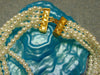 Vintage Pearl Choker: Rhinestone Cabochon Gold Tone Statement Necklace