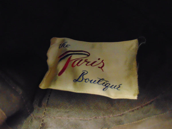 Vintage Black Mink Hat - Paris Boutique Label