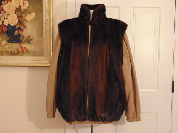 Reversible Mink Bomber Jacket Vest - Birger Christensen - Size XXL