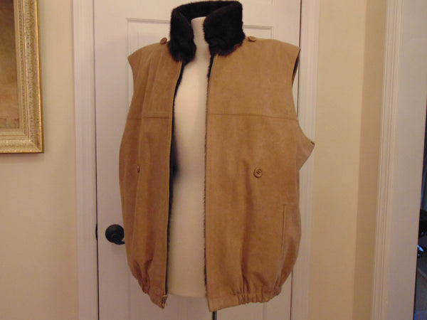 Reversible Mink Bomber Jacket Vest - Birger Christensen - Size XXL