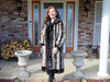 Vintage Section Mink Fur Coat: Mahogany & Sapphire, Full Length, Ladies Large