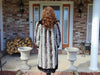 Vintage Section Mink Fur Coat: Mahogany & Sapphire, Full Length, Ladies Large