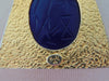 Vintage Kenneth Jay Lane Necklace: Royal Blue Scarab Goldtone Chain