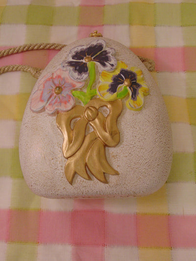 Vintage Timmy Woods Pansie Purse: Floral Spring Summer Bag