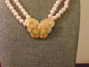 Vintage KJL Butterfly Necklace: Enameled Faux Pearl Crystal Jewelry