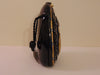 Vintage Timmy Woods Beetle Purse: Black & Gold Wooden Scarab