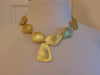 Vintage KJL Gold Tone Necklace: Adjustable Hammered Discs