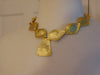 Vintage KJL Gold Tone Necklace: Adjustable Hammered Discs