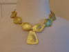 Vintage KJL Gold Tone Necklace: Adjustable Hammered Discs