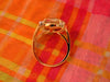 14k Yellow Gold Green Amethyst Diamond Ring - Size 6 3/4