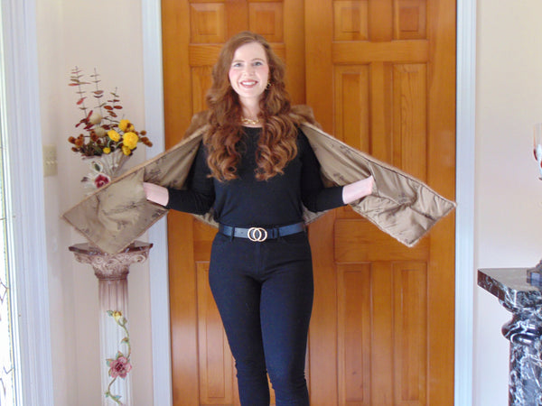 Vintage Autumn Haze Mink Stole: Preloved One Size