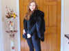 Vintage Jacques Saint Laurent Black Fox Tail Vest - Size Small