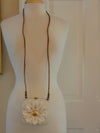 Vintage Timmy Woods Floral Purse: Acacia Wood Shoulder Bag