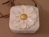 Vintage Timmy Woods Floral Purse: Acacia Wood Shoulder Bag