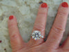 14Kt White Gold Moissanite Ring: 4.65 ct Solitaire, Size 7.5