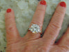 14Kt White Gold Moissanite Ring: 4.65 ct Solitaire, Size 7.5