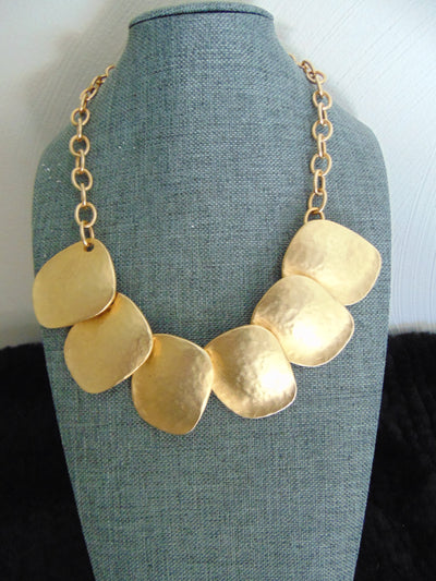 Vintage KJL Gold-Tone Necklace & Earring Set - Runway Designer Jewelry