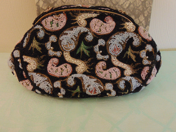 Vintage Beaded Handbag: French Opera Purse, Delill Style