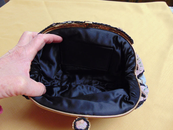 Vintage Beaded Handbag: French Opera Purse, Delill Style
