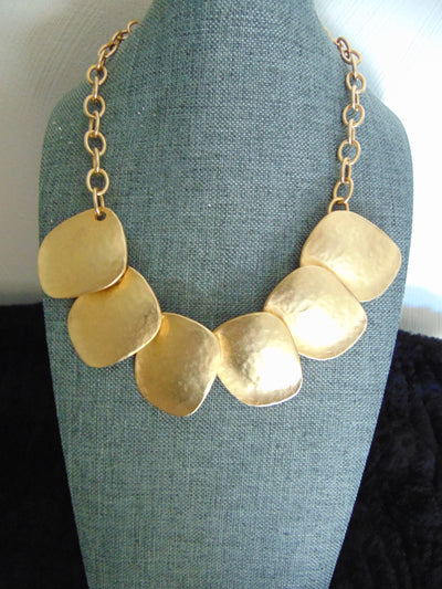Vintage KJL Gold-Tone Necklace & Earring Set - Runway Designer Jewelry