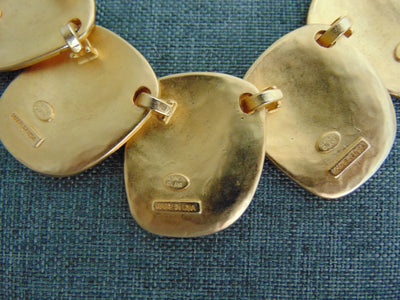 Vintage KJL Gold-Tone Necklace & Earring Set - Runway Designer Jewelry
