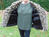 Vintage Faux Fur Hooded Jacket: Animal Print, Size Small
