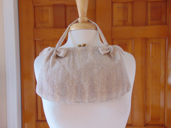 Vintage Beaded Evening Purse: Handmade Belgium Handbag, Saks Fifth Avenue