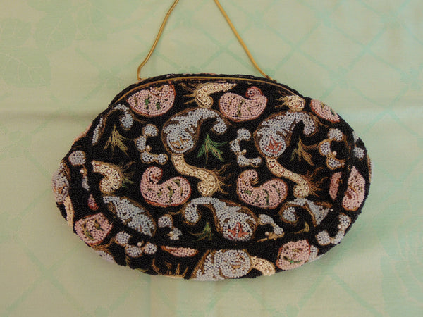 Vintage Beaded Handbag: French Opera Purse, Delill Style