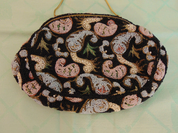 Vintage Beaded Handbag: French Opera Purse, Delill Style