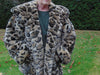 Vintage Faux Fur Hooded Jacket: Animal Print, Size Small