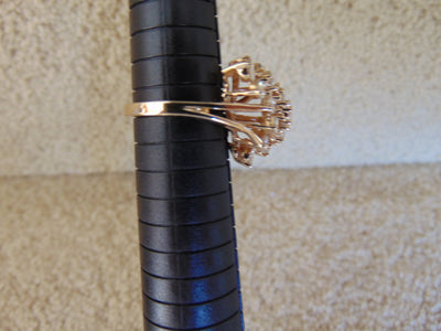 14K Yellow Gold Diamond Cluster Ring - 2.02 CTW Estate Ring - Size 8.5
