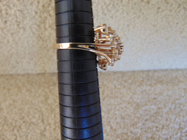 14K Yellow Gold Diamond Cluster Ring - 2.02 CTW Estate Ring - Size 8.5