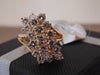 14K Yellow Gold Diamond Cluster Ring - 2.02 CTW Estate Ring - Size 8.5