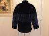 Preloved Sheared Beaver Ski Sweater: Black and Navy Fur Top