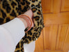 Vintage Faux Fur Leopard Print Jacket - Size Large