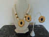 Vintage KJL Faux Pearl Necklace and Clip On Earrings Set