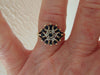 10KTYG Sapphire Diamond Ring - Size 5 3/4