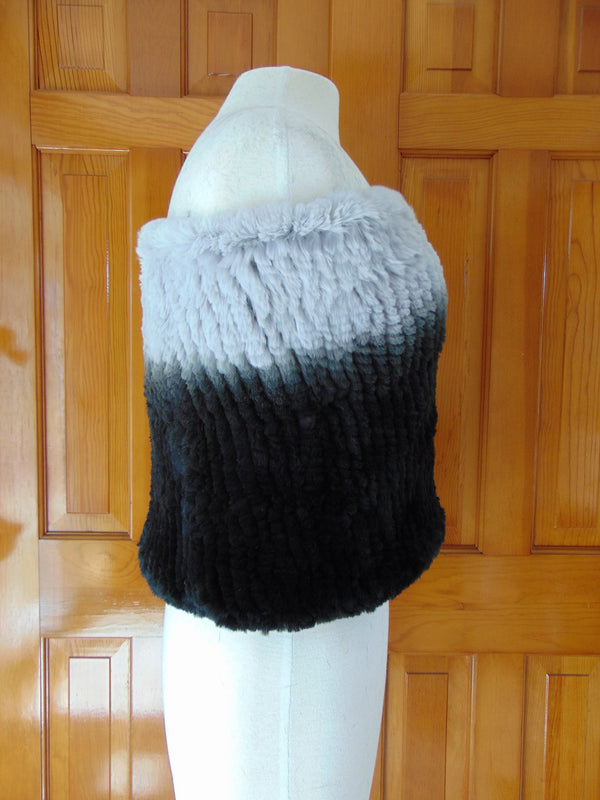 Neiman Marcus Ombre Rabbit Fur Tube Top - One Size