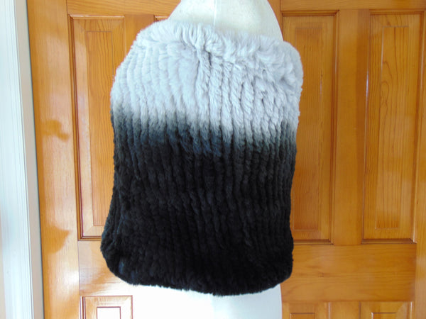 Neiman Marcus Ombre Rabbit Fur Tube Top - One Size