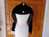 Black Velvet Scarf with Mink Pompoms