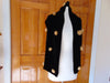 Black Velvet Scarf with Mink Pompoms