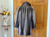 Vintage Raccoon Fur Stroller Coat: Striped Soft Fur, Pockets (Bust 46")