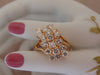 14K Yellow Gold Diamond Cluster Ring - 2.02 CTW Estate Ring - Size 8.5