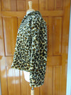 Vintage Faux Fur Leopard Print Jacket - Size Large