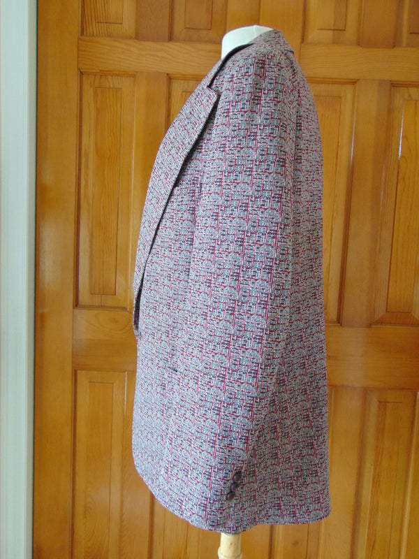 Vintage 70s Men's Sport Coat: Mid Century Modern Jacket