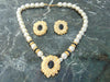 Vintage KJL Faux Pearl Necklace and Clip On Earrings Set