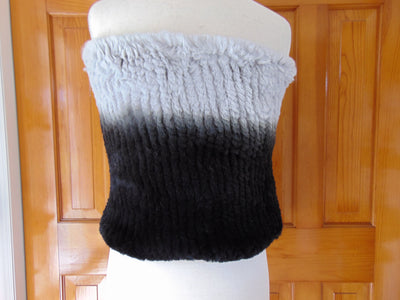 Neiman Marcus Ombre Rabbit Fur Tube Top - One Size