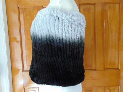 Neiman Marcus Ombre Rabbit Fur Tube Top - One Size
