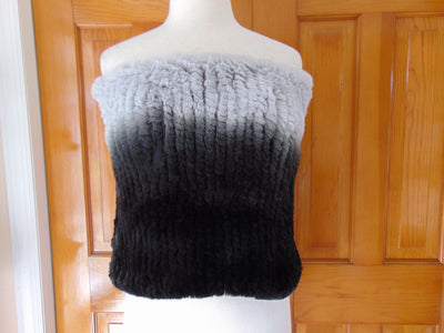 Neiman Marcus Ombre Rabbit Fur Tube Top - One Size